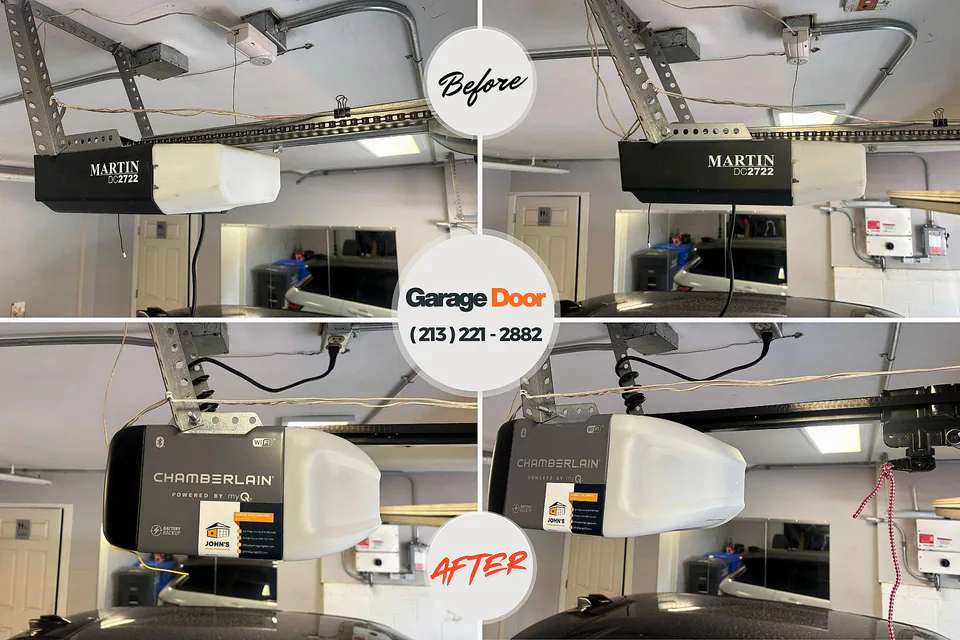 Before and after: garage door repair South Ashburnham, MA